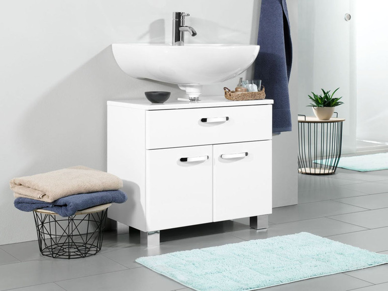 Pełny ekran: LIVARNO LIVING Szafka łazienkowa pod umywalkę, wysoki połysk - zdjęcie 2