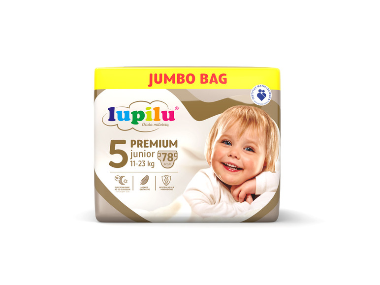 Oddychające pieluchy PREMIUM 5 (11-23 kg), 78 sztuk