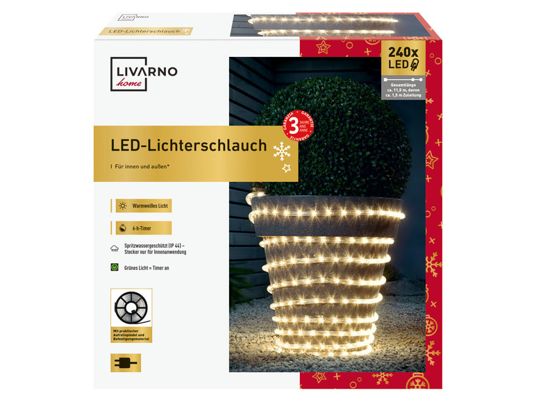 Pełny ekran: LIVARNO home Wąż świetlny LED wewnętrzny i zewnętrzny, 10 m, 1 sztuka - zdjęcie 2