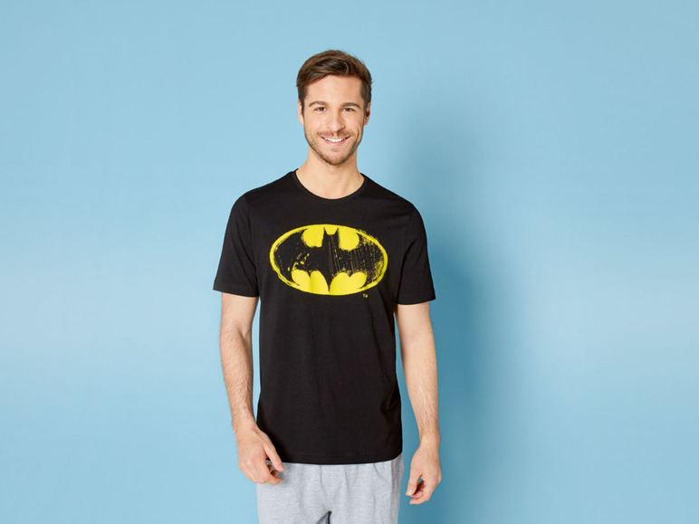 Pełny ekran: LIVERGY® T-shirt męski do spania bawełniany z bohaterami komiksów, 1 sztuka - zdjęcie 9