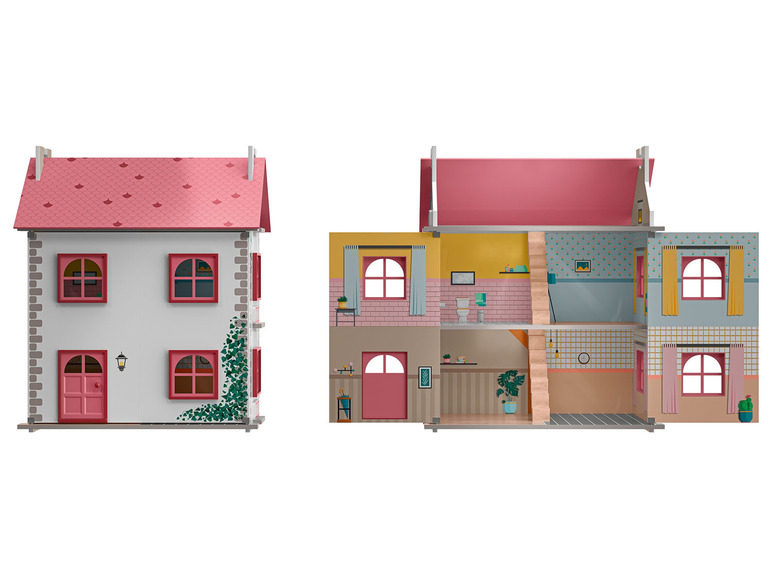 Pełny ekran: Playtive Drewniany domek dla lalek, 1 sztuka - zdjęcie 19