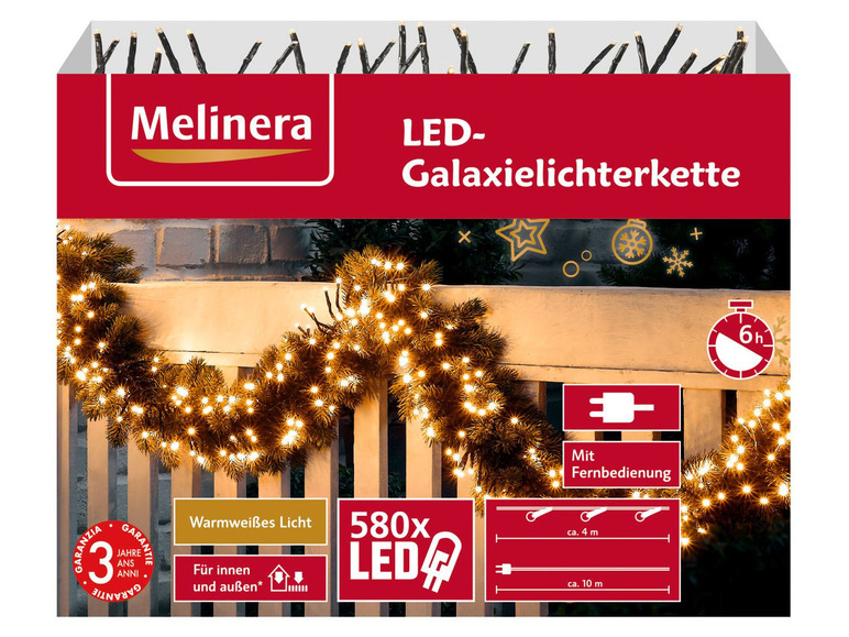 Pełny ekran: Melinera Girlanda świetlna 580 diod LED, 1 sztuka - zdjęcie 2