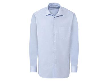 NOBEL LEAGUE® Koszula biznesowa męska w kratkę, jasnoniebieska