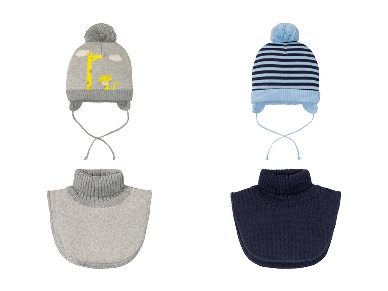 Pełny ekran: LUPILU® Komplet zimowy niemowlęcy: czapka i szalik-golf - zdjęcie 1