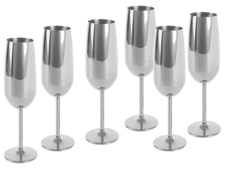 Pełny ekran: ECHTWERK Zestaw kieliszków do szampana, ze stali szlachetnej - zdjęcie 6