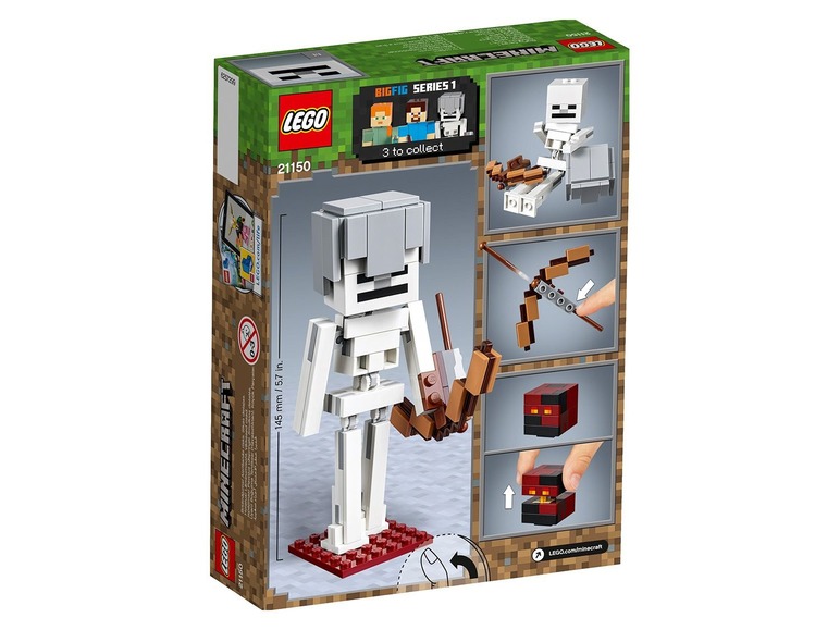 Pełny ekran: Lego Minecraft 21150 BigFig - szkielet z kostką magmy - zdjęcie 3