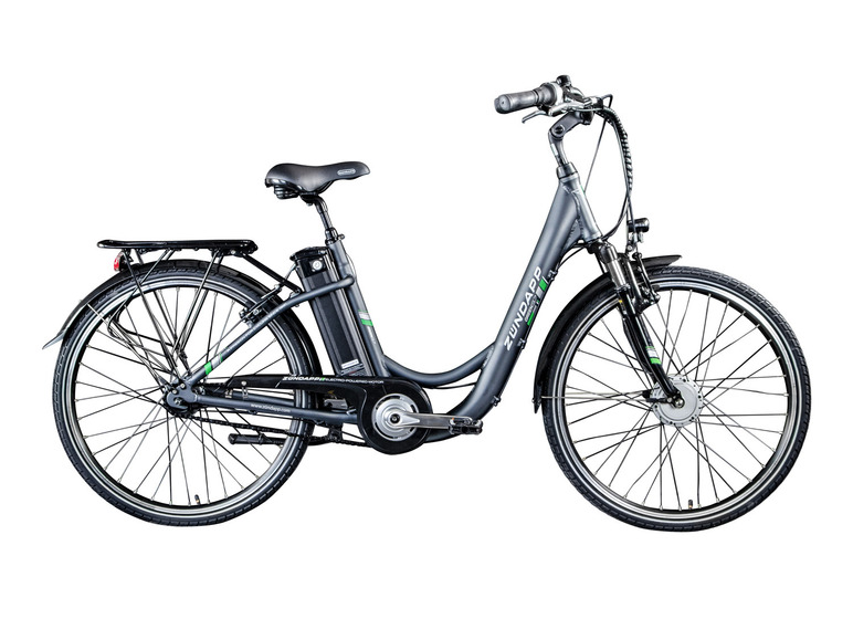 Pełny ekran: Zündapp Rower elektryczny miejski damski Green 3.7 E-Bike 700c, antracytowy - zdjęcie 1