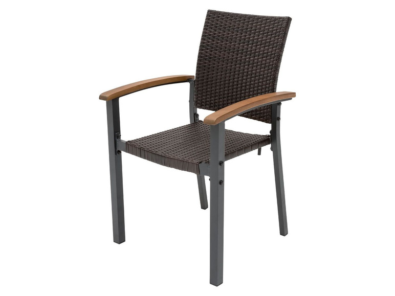 Pełny ekran: florabest Krzesło sztaplowane aluminiowe z podłokietnikami - zdjęcie 3