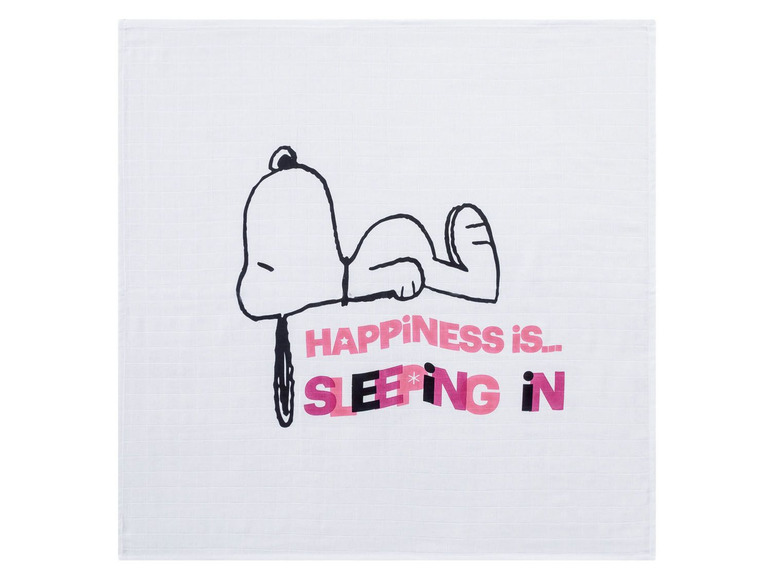 Pełny ekran: Pieluchy tetrowe z kolekcji Snoopy, 80 x 80 cm, 3 sztuki - zdjęcie 3