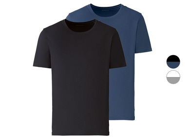 LIVERGY® T-shirt męski z bawełną, 2 sztuka