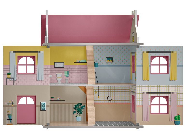 Pełny ekran: Playtive Drewniany domek dla lalek, 1 sztuka - zdjęcie 17