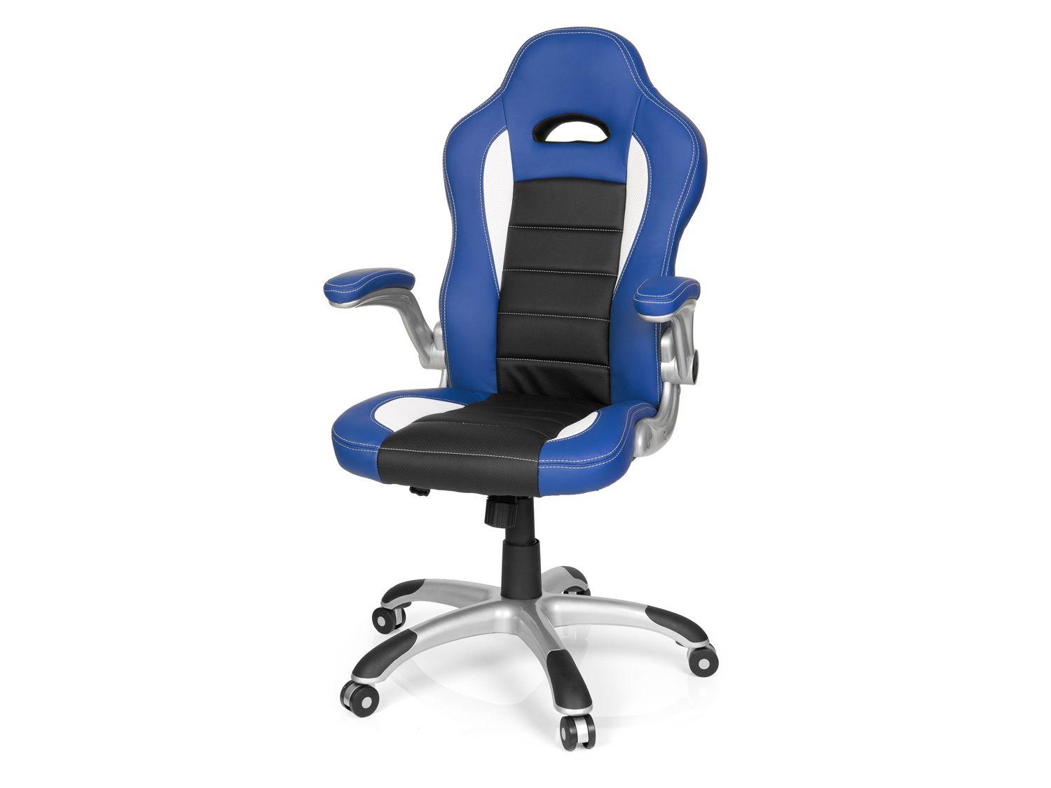 HJH OFFICE Fotel gamingowy / Fotel biurowy GAME SPORT (Niebieski)