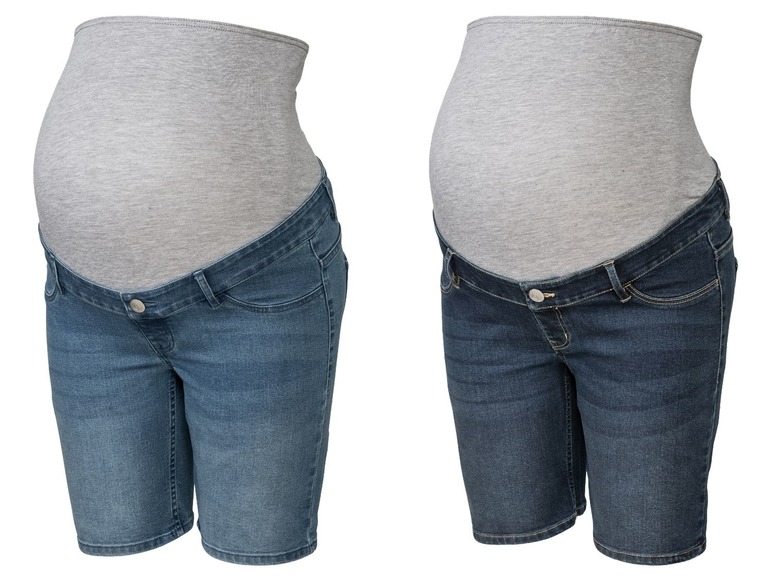 Pełny ekran: esmara® Szorty jeansowe ciążowe, 1 para - zdjęcie 1