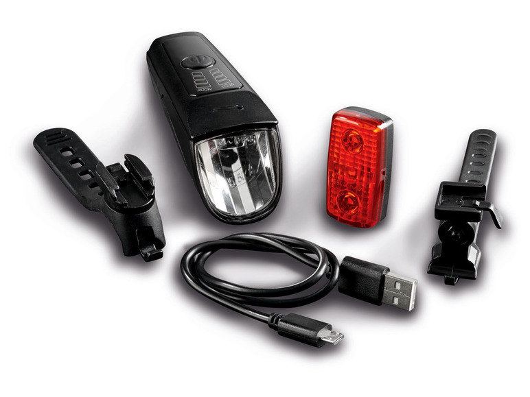 Pełny ekran: CRIVIT® Zestaw 2 lampek rowerowych LED przód tył USB - zdjęcie 3