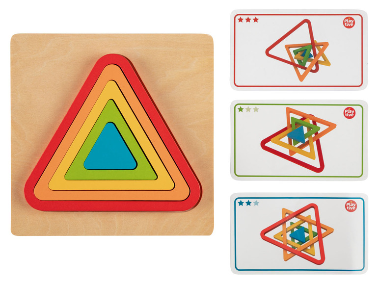 Pełny ekran: PLAYTIVE® Drewniane puzzle Montessori, 9 elementów, 1 komplet - zdjęcie 6