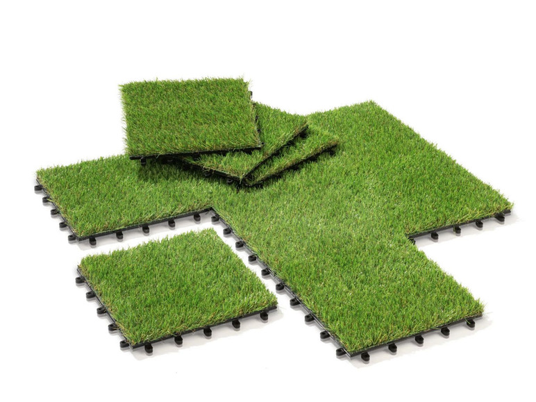 Pełny ekran: FLORABEST® Sztuczna trawa, 10 płytek - zdjęcie 1