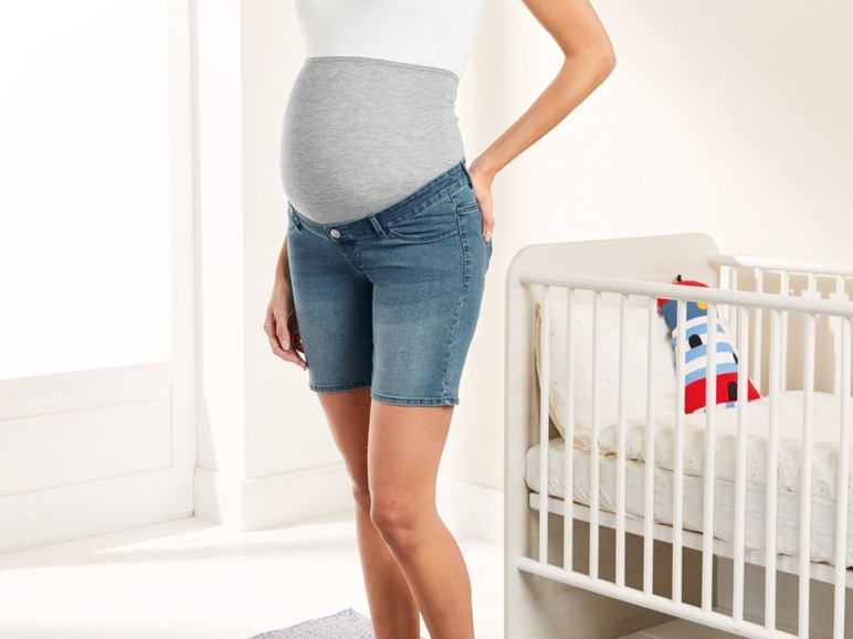 Pełny ekran: esmara® Szorty jeansowe ciążowe, 1 para - zdjęcie 3