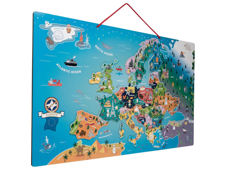 Pełny ekran: Playtive JUNIOR Mapa świata lub Europy z drewna, 1 sztuka - zdjęcie 6