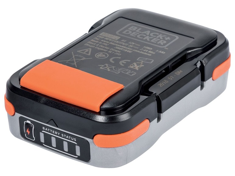 Pełny ekran: Black & Decker Akumulator 12 V 1,5 Ah USB do Black+Decker 12 V - zdjęcie 1