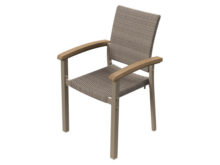 Pełny ekran: florabest Krzesło sztaplowane z plecionką, naturalny - zdjęcie 3