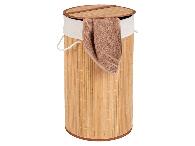 Pełny ekran: Wenko Kosz na pranie bambus, 55 l - zdjęcie 10