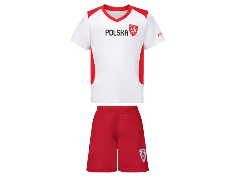 Pełny ekran: Strój piłkarski dziecięcy Polska UEFA Euro 2020, 1 komplet - zdjęcie 2