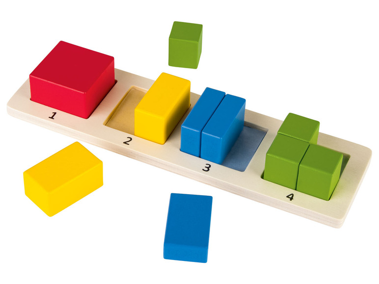 Pełny ekran: Playtive Drewniane puzzle geometryczne Montessori, 1 komplet - zdjęcie 3