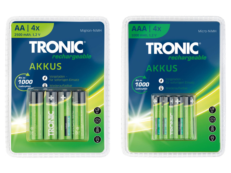 Pełny ekran: TRONIC® Zestaw 4 akumulatorków Ni-MH, 1 sztuka - zdjęcie 1