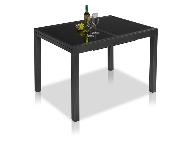 Pełny ekran: florabest Aluminiowy stół ogrodowy rozkładany czarny 120-180 x 89 x 75 cm - zdjęcie 4
