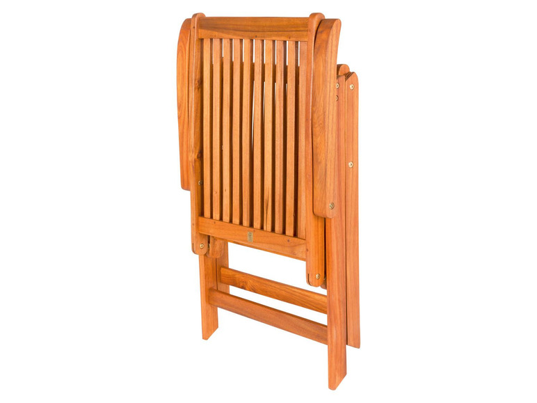 Pełny ekran: florabest Krzesło ogrodowe składane z podłokietnikami z drewna akcjowego - zdjęcie 5