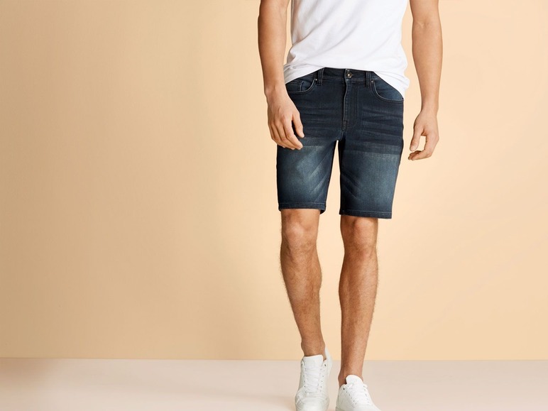 Pełny ekran: LIVERGY® Szorty męskie o wyglądzie jeansów, 1 para - zdjęcie 3