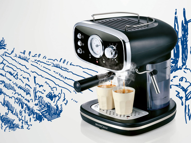 Pełny ekran: SILVERCREST Ekspres do kawy ciśnieniowy kolbowy SEMS 1100 B2, 1100 W - zdjęcie 10