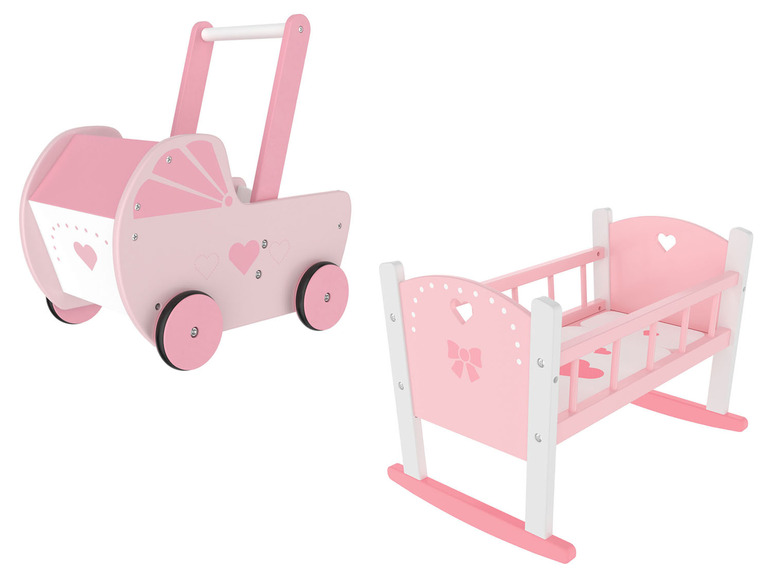Pełny ekran: Playtive Drewniana kołyska lub wózek dla lalek - zdjęcie 1