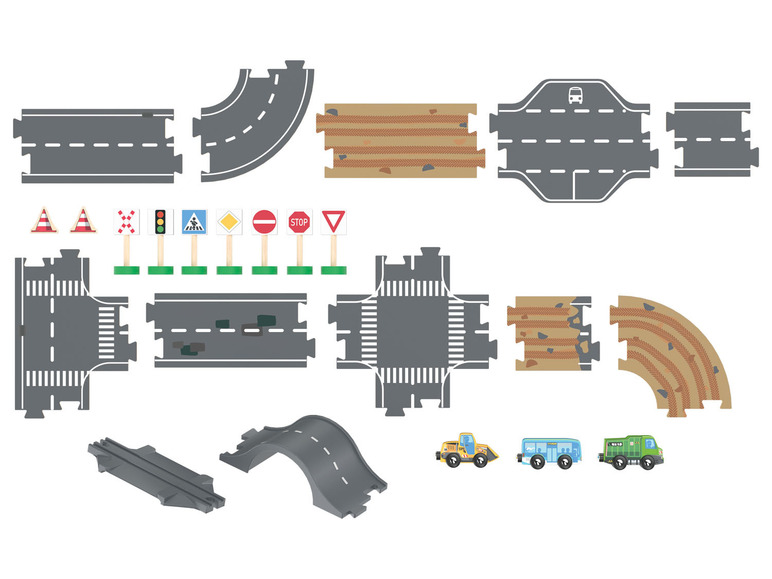 Pełny ekran: Playtive Trasa z drewnianymi elementami, 1 zestaw - zdjęcie 2