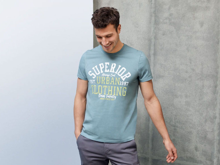 Pełny ekran: LIVERGY® T-shirt męski z biobawełny, 1 sztuka - zdjęcie 8