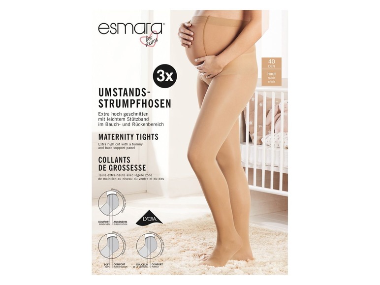 Pełny ekran: esmara® Rajstopy ciążowe 40 DEN, 3 pary - zdjęcie 2