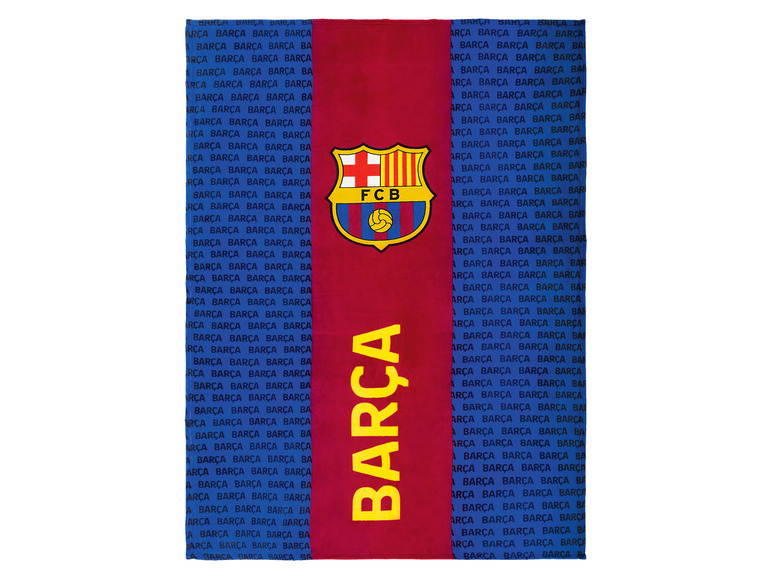 Pełny ekran: Koc z logo FC Barcelona, 150 x 200 cm - zdjęcie 1
