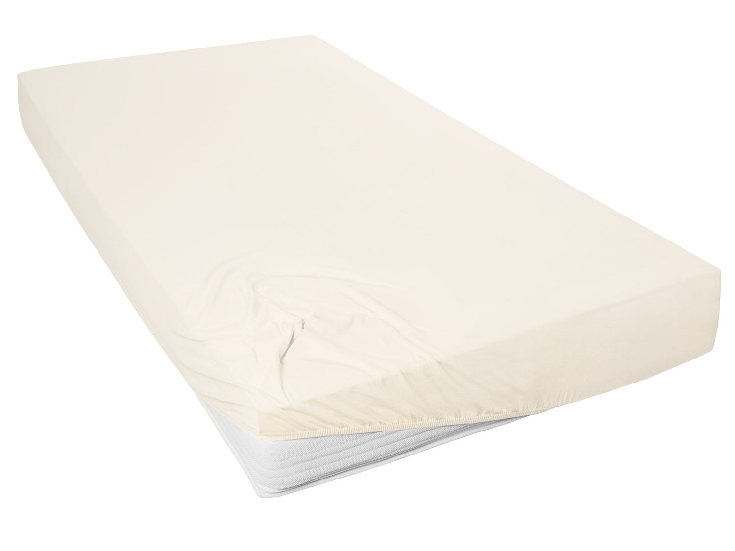 Przezieradło napinane Primera z gumką dookoła, wysokość narożnika do 22 cm. (Ecru, 140 - 160 x 200 cm)