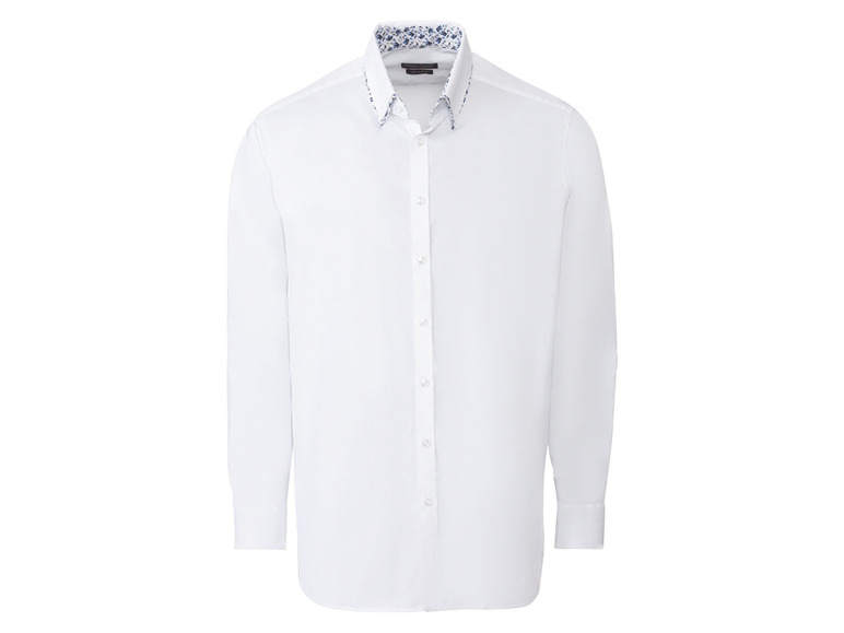 Pełny ekran: NOBEL LEAGUE® Koszula biznesowa męska Slim Fit, z bawełny, biała - zdjęcie 14