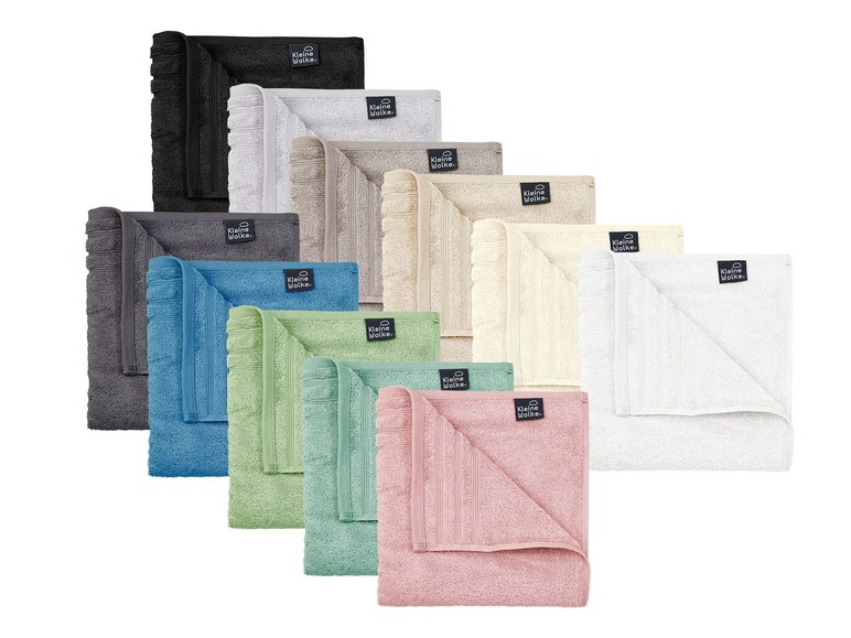 Stosik ręczników Kleine Wolke w różnych kolorach.