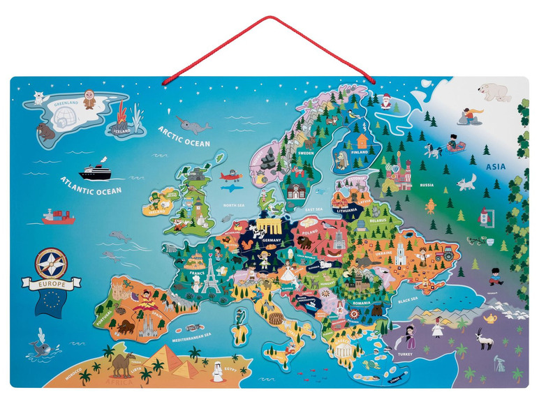 Pełny ekran: Playtive JUNIOR Mapa świata lub Europy z drewna, 1 sztuka - zdjęcie 5