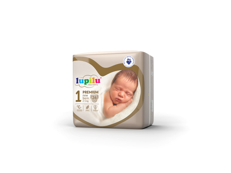 Pełny ekran: LUPILU® Pieluchy PREMIUM 1 New born (2-5 kg), 26 sztuk - zdjęcie 3