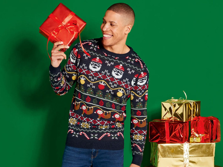 Pełny ekran: LIVERGY® Sweter męski z motywem świątecznym, 1 sztuka - zdjęcie 3