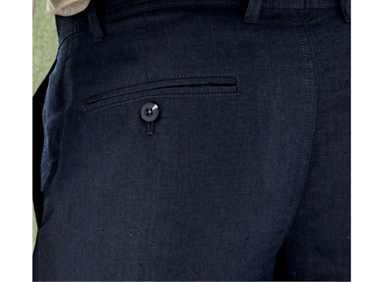 Pełny ekran: LIVERGY® Spodnie męskie chino z lnu, 1 para - zdjęcie 15