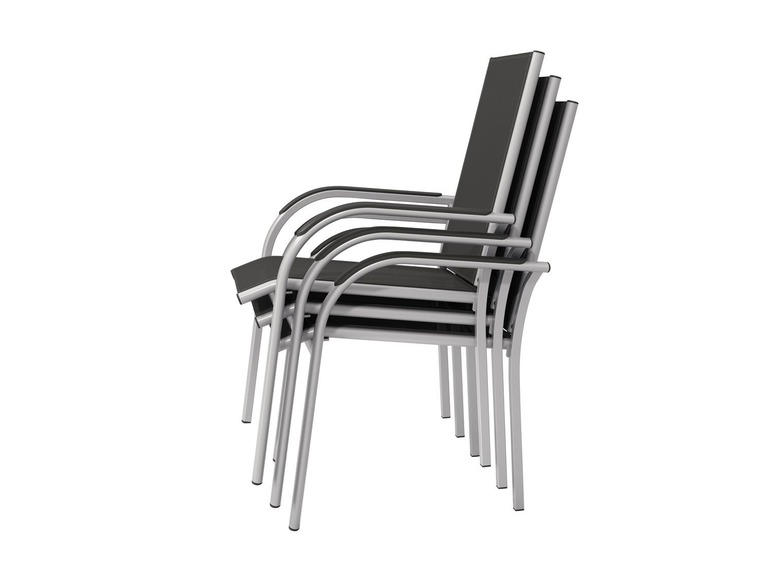 Pełny ekran: florabest Krzesło ogrodowe sztaplowane aluminium - zdjęcie 4