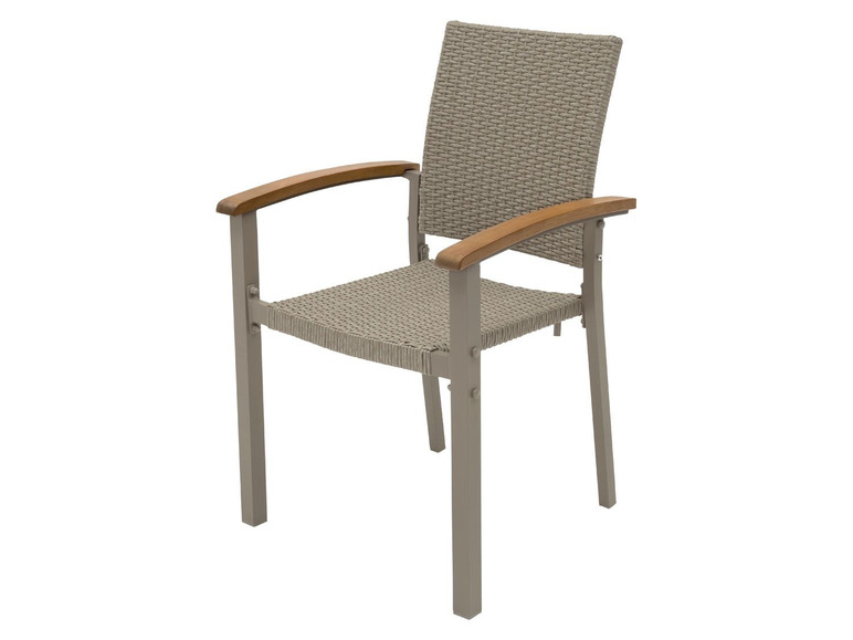 Pełny ekran: florabest Krzesło sztaplowane z plecionką, naturalny - zdjęcie 1