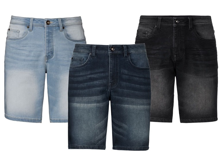 Pełny ekran: LIVERGY® Szorty męskie o wyglądzie jeansów, 1 para - zdjęcie 1