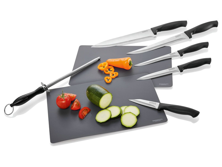 Pełny ekran: ERNESTO® Noże kuchenne z akcesoriami, 8 elementów, 1 zestaw - zdjęcie 3
