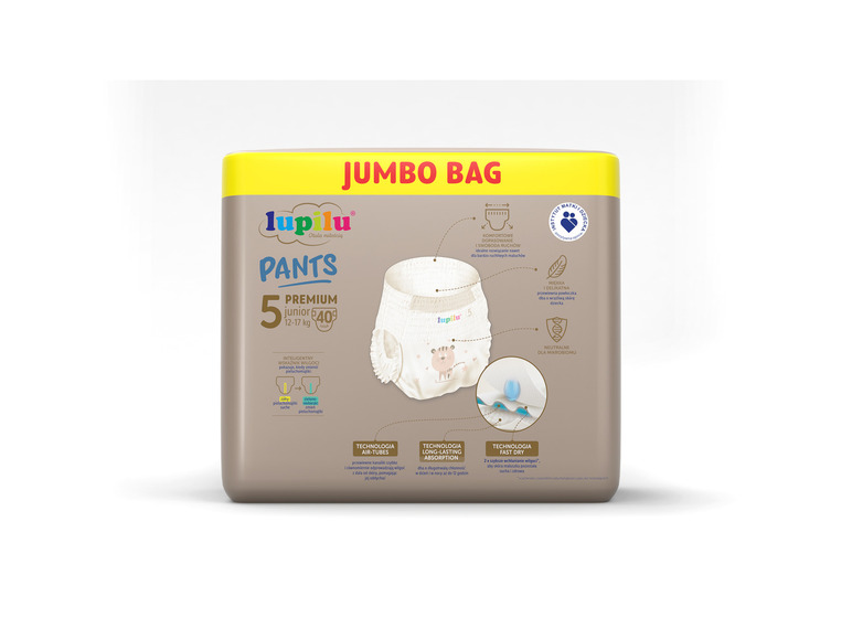 Pełny ekran: LUPILU® Pantsy PREMIUM 5 Junior (12-17 kg), 40 sztuk - zdjęcie 2