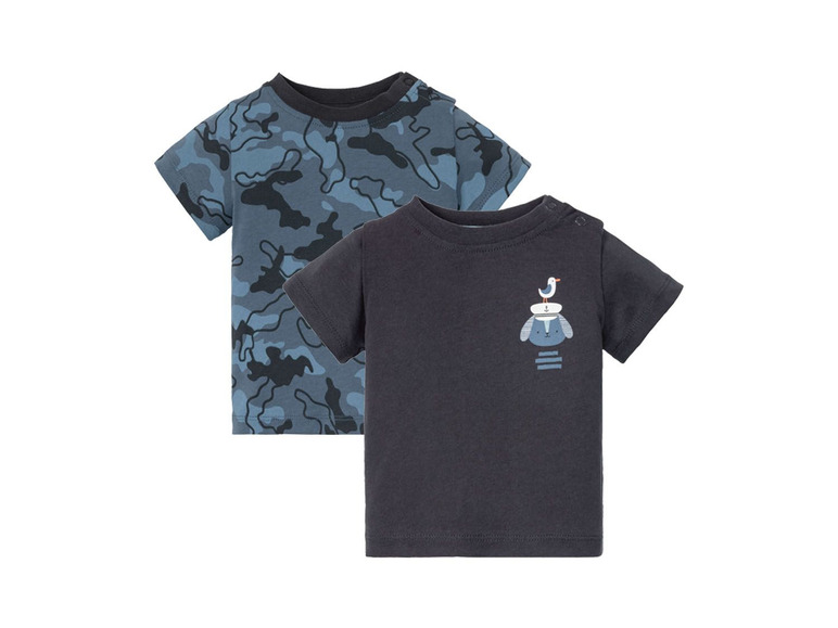 Pełny ekran: lupilu® T-shirt niemowlęcy z biobawełny, 2 sztuki - zdjęcie 3